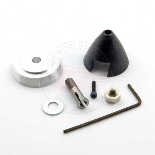 HIROBO 0005-025 AIRPLANE 30MM SPINNER W/ ALU. BACKPLATE FOR 4.0MM MOTOR SHAFT