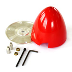 Plastic Spinner with Aluminum Backplate 127mm (Red)